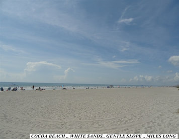 Cocoa Beach FL white sand beach